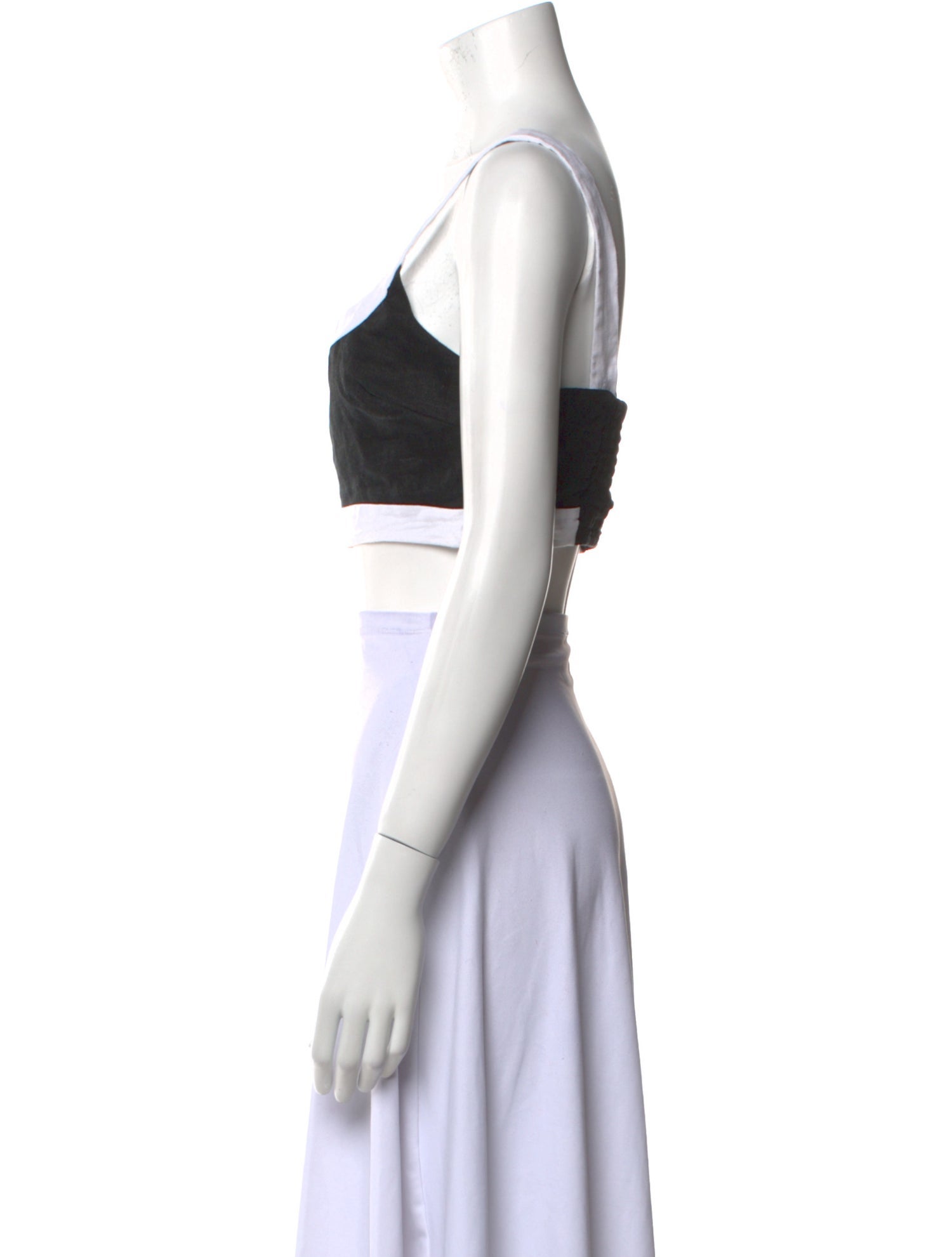 Reformation Linen Square Neckline Crop Top